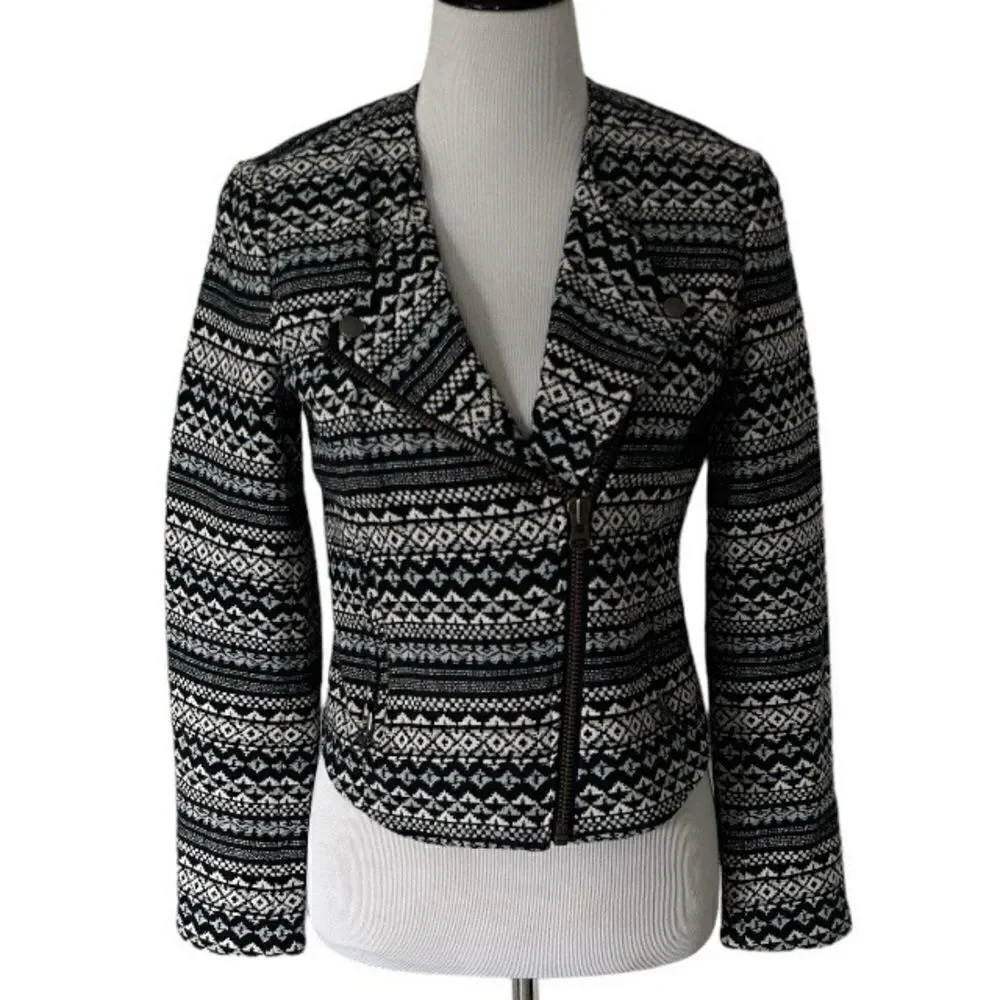 Joie Moto Asymmetrical Zip Jacket size M